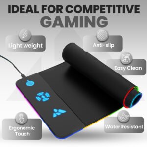 XXL RGB Gaming Mouse Pad with Wireless Charger